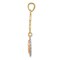 14K Tri-Color Gold Our Lady Of Guadalupe Cross Pendant Charm Jewelry 34 x 12 mm